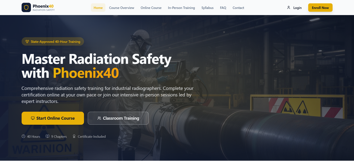 Phoenix40 – Radiation Safety Training Platform