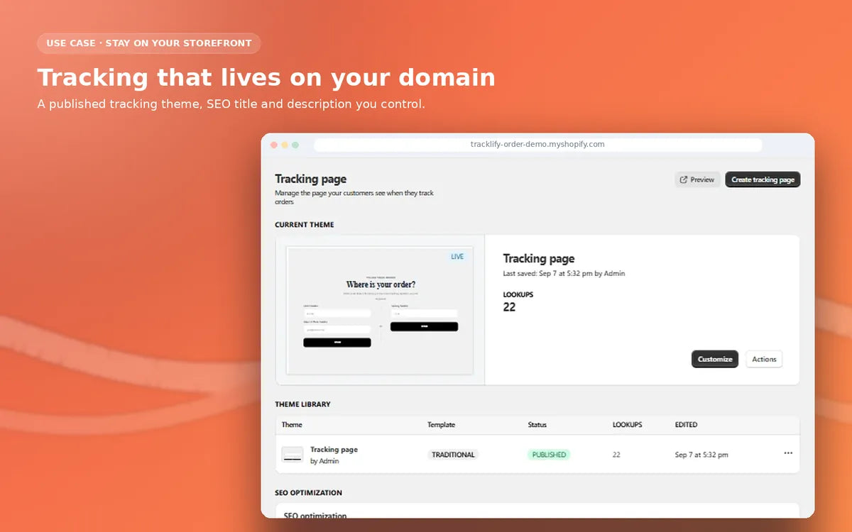 Tracklify: keep buyers on your domain