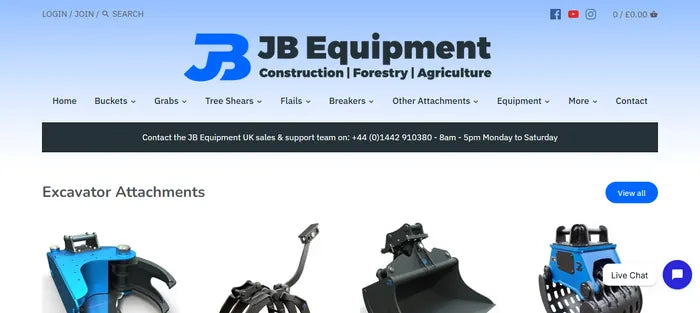 JB Equipment screenshot
