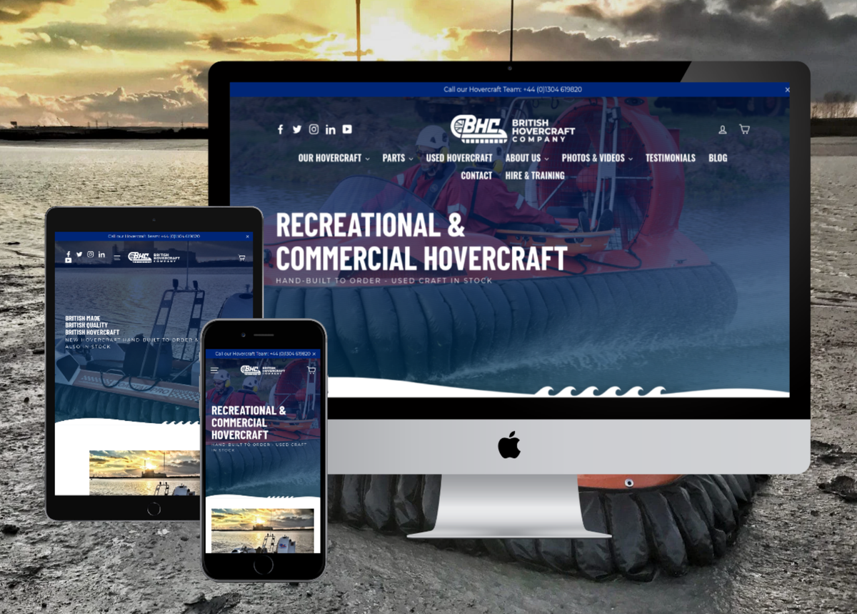 The British Hovercraft Company — Configurable Craft Catalogue & Parts Store on Shopify