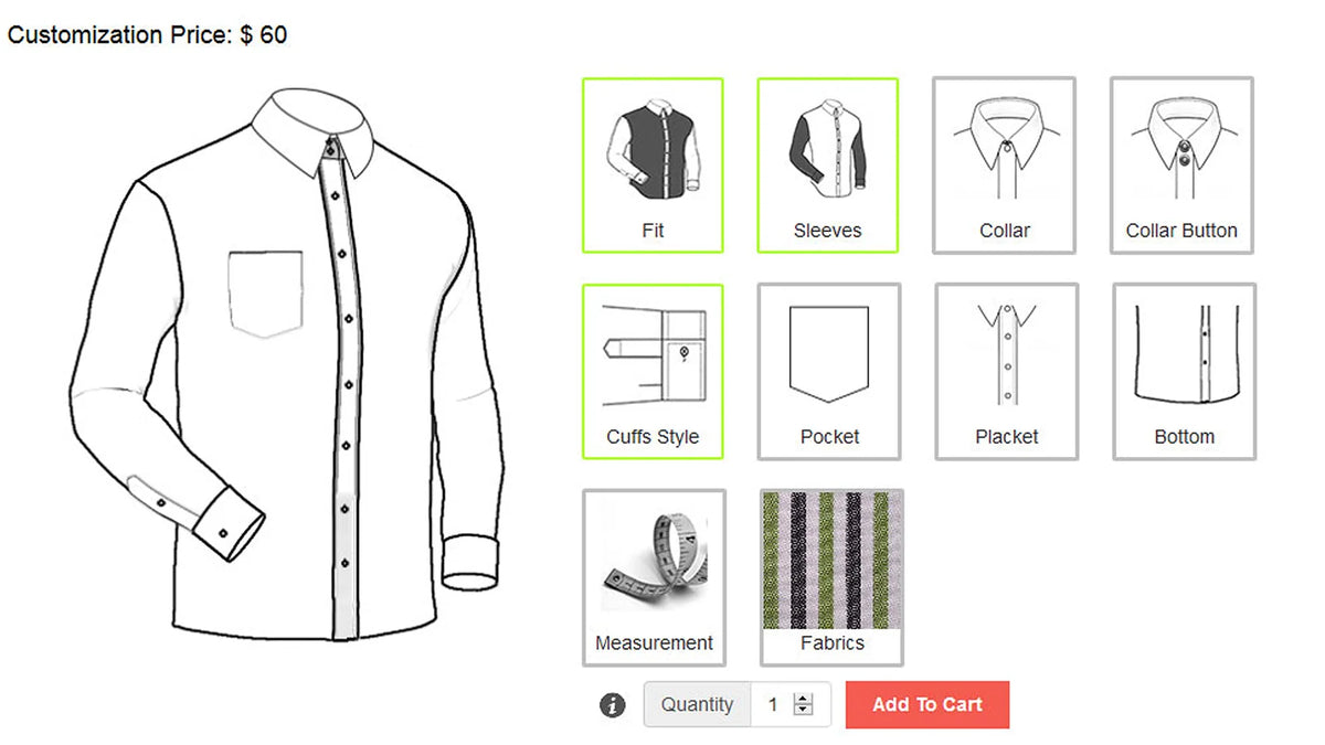 Tailor Shirt Shop — Made-to-Measure Shirt Configurator for Shopify