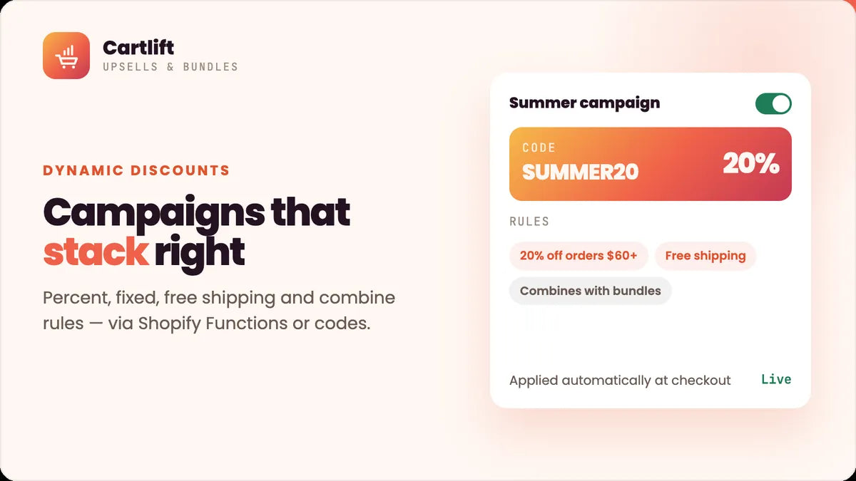 Cartlift: sell more units with bundles and gifts