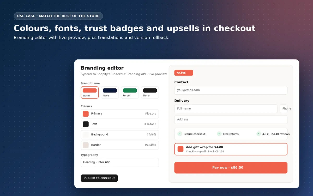 Checkout Studio: make checkout look like the rest of the store