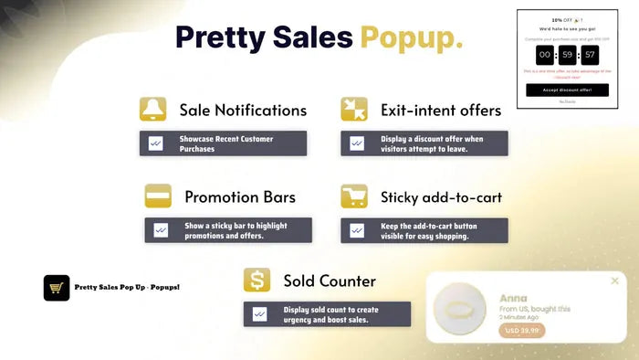 Pretty Sales Popup: FOMO & Social Proof App for Shopify