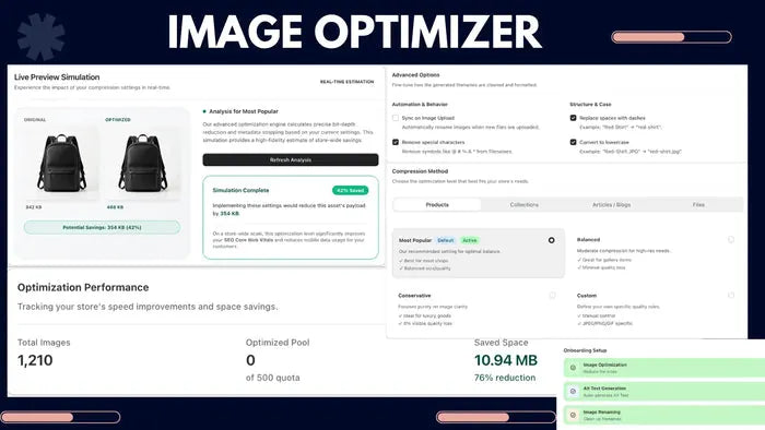 SEO Image Optimizer by DMB: Compression, Alt-Text & Filename Automation for Shopify